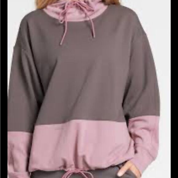 ATHLETA HERMOSA MOCK NECK SWEATSHIRT Purple Gray Size Medium - Picture 11 of 11